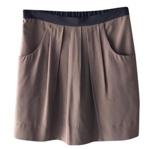 BCBG Olive Silk Draped Skirt